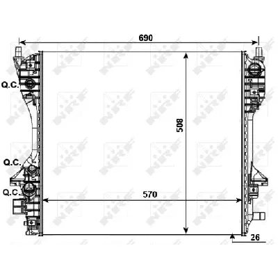 Hladnjak, hlađenje motora NRF NRF 53012 IC-BFFCB9