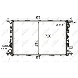 Hladnjak, hlađenje motora NRF NRF 53013 IC-BFFCBA