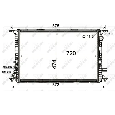 Hladnjak, hlađenje motora NRF NRF 53013 IC-BFFCBA