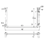 Hladnjak, hlađenje motora NRF NRF 53023 IC-C3A702