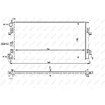 Hladnjak, hlađenje motora NRF NRF 53024A IC-D8181E