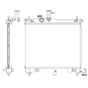 Hladnjak, hlađenje motora NRF NRF 53025 IC-C3A704