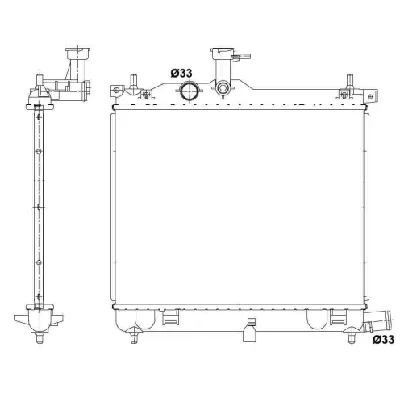 Hladnjak, hlađenje motora NRF NRF 53025 IC-C3A704