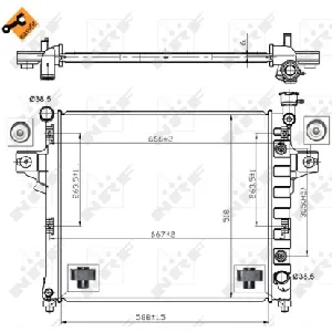 Hladnjak, hlađenje motora NRF NRF 53031 IC-C3A709