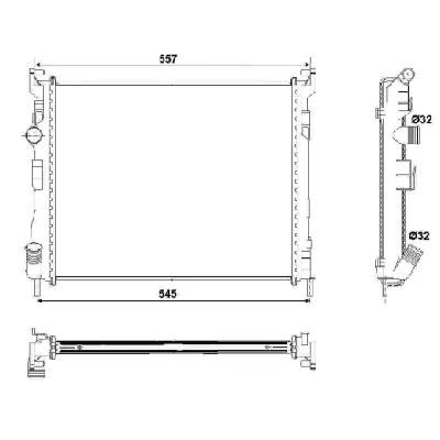 Hladnjak, hlađenje motora NRF NRF 53032 IC-C3A70A