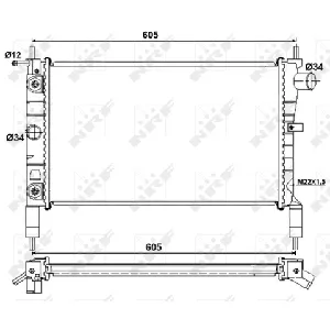 Hladnjak, hlađenje motora NRF NRF 53036 IC-C3CA5A