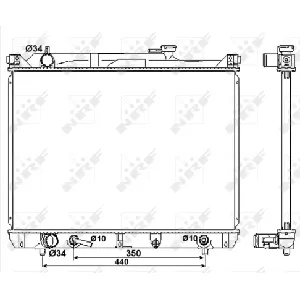 Hladnjak, hlađenje motora NRF NRF 53037 IC-C3CB58
