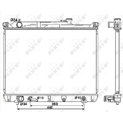 Hladnjak, hlađenje motora NRF NRF 53037 IC-C3CB58