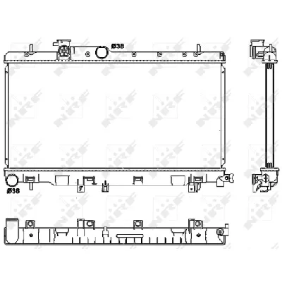 Hladnjak, hlađenje motora NRF NRF 53038 IC-C3CB4B