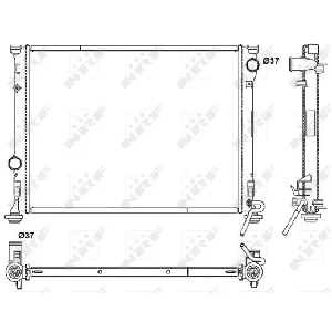 Hladnjak, hlađenje motora NRF NRF 53041 IC-C3A70F