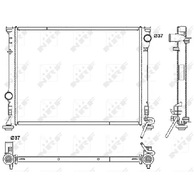 Hladnjak, hlađenje motora NRF NRF 53041 IC-C3A70F