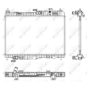 Hladnjak, hlađenje motora NRF NRF 53044 IC-C3A712