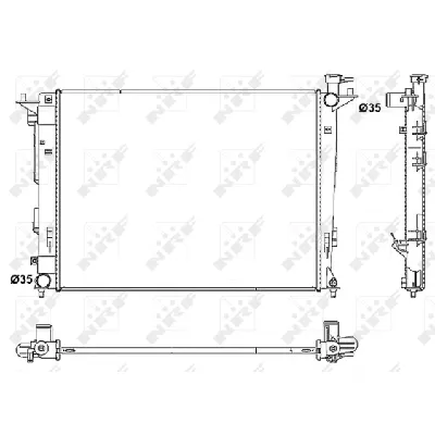 Hladnjak, hlađenje motora NRF NRF 53052 IC-C3A71A