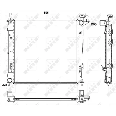 Hladnjak, hlađenje motora NRF NRF 53054 IC-C3A71C