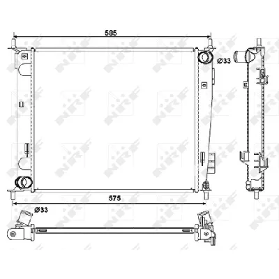 Hladnjak, hlađenje motora NRF NRF 53057 IC-C3A71F