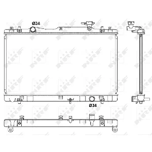 Hladnjak, hlađenje motora NRF NRF 53062 IC-C3A724