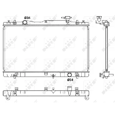 Hladnjak, hlađenje motora NRF NRF 53062 IC-C3A724