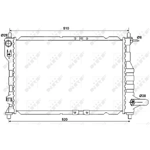 Hladnjak, hlađenje motora NRF NRF 53068A IC-G0K3OU
