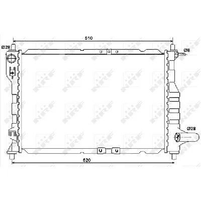 Hladnjak, hlađenje motora NRF NRF 53068A IC-G0K3OU