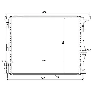 Hladnjak, hlađenje motora NRF NRF 53069A IC-G0K3OV
