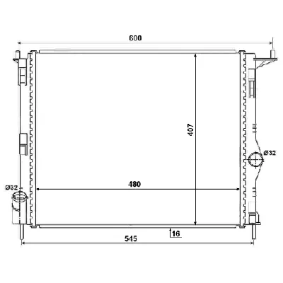 Hladnjak, hlađenje motora NRF NRF 53069A IC-G0K3OV