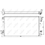 Hladnjak, hlađenje motora NRF NRF 53076 IC-C40B62