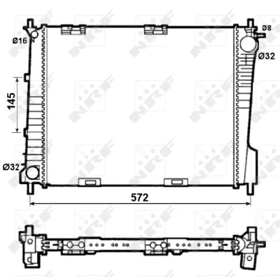Hladnjak, hlađenje motora NRF NRF 53077 IC-C40B63
