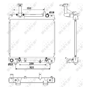 Hladnjak, hlađenje motora NRF NRF 53079 IC-C40B65
