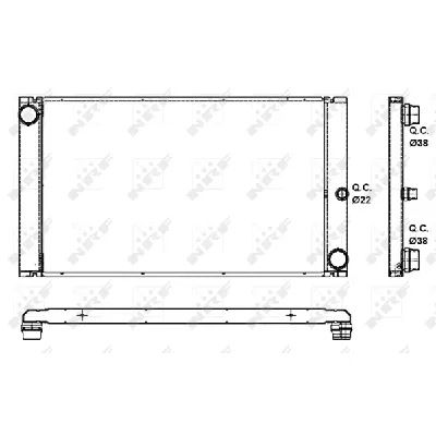 Hladnjak, hlađenje motora NRF NRF 53091 IC-C40B71