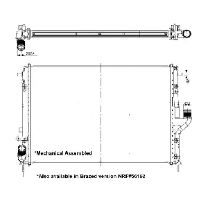 Hladnjak, hlađenje motora NRF NRF 53092 IC-C40B72
