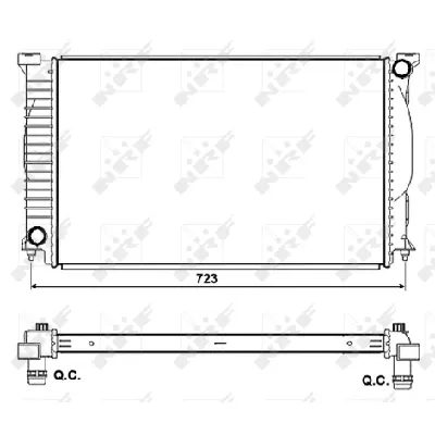 Hladnjak, hlađenje motora NRF NRF 53093 IC-C40B73