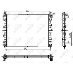 Hladnjak, hlađenje motora NRF NRF 53096 IC-C40B75