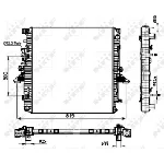 Hladnjak, hlađenje motora NRF NRF 53097 IC-C40B76