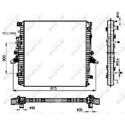 Hladnjak, hlađenje motora NRF NRF 53097 IC-C40B76