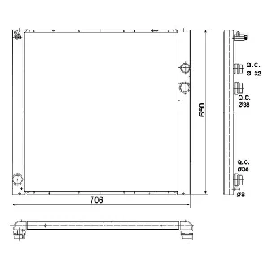 Hladnjak, hlađenje motora NRF NRF 53100 IC-C40B79