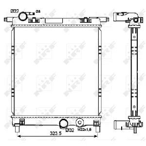Hladnjak, hlađenje motora NRF NRF 53101 IC-CFC292