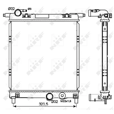 Hladnjak, hlađenje motora NRF NRF 53101 IC-CFC292