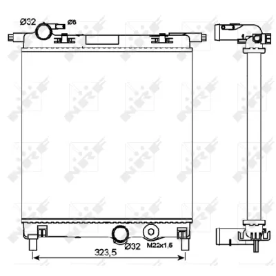 Hladnjak, hlađenje motora NRF NRF 53102 IC-C5A2AB