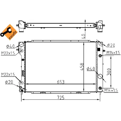 Hladnjak, hlađenje motora NRF NRF 53104 IC-CFC294