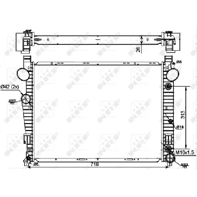 Hladnjak, hlađenje motora NRF NRF 53107 IC-CFC296