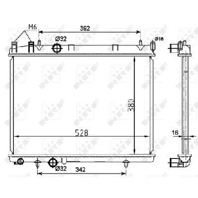 Hladnjak, hlađenje motora NRF NRF 53108 IC-CFC297