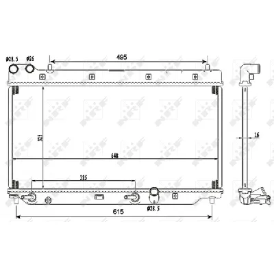 Hladnjak, hlađenje motora NRF NRF 53110 IC-CFC299