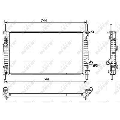 Hladnjak, hlađenje motora NRF NRF 53111 IC-CFC29A