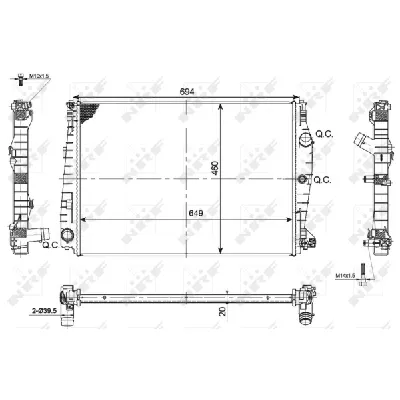 Hladnjak, hlađenje motora NRF NRF 53114 IC-CFC29D