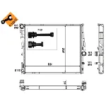 Hladnjak, hlađenje motora NRF NRF 53117 IC-CFC2A0
