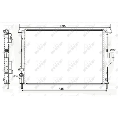 Hladnjak, hlađenje motora NRF NRF 53118 IC-CFC2A1