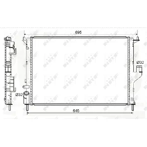 Hladnjak, hlađenje motora NRF NRF 53118A IC-G0K3OW