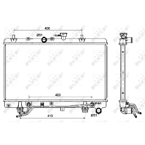 Hladnjak, hlađenje motora NRF NRF 53119 IC-CFC2A2