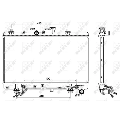 Hladnjak, hlađenje motora NRF NRF 53119 IC-CFC2A2