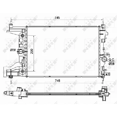 Hladnjak, hlađenje motora NRF NRF 53122 IC-CFC2A5